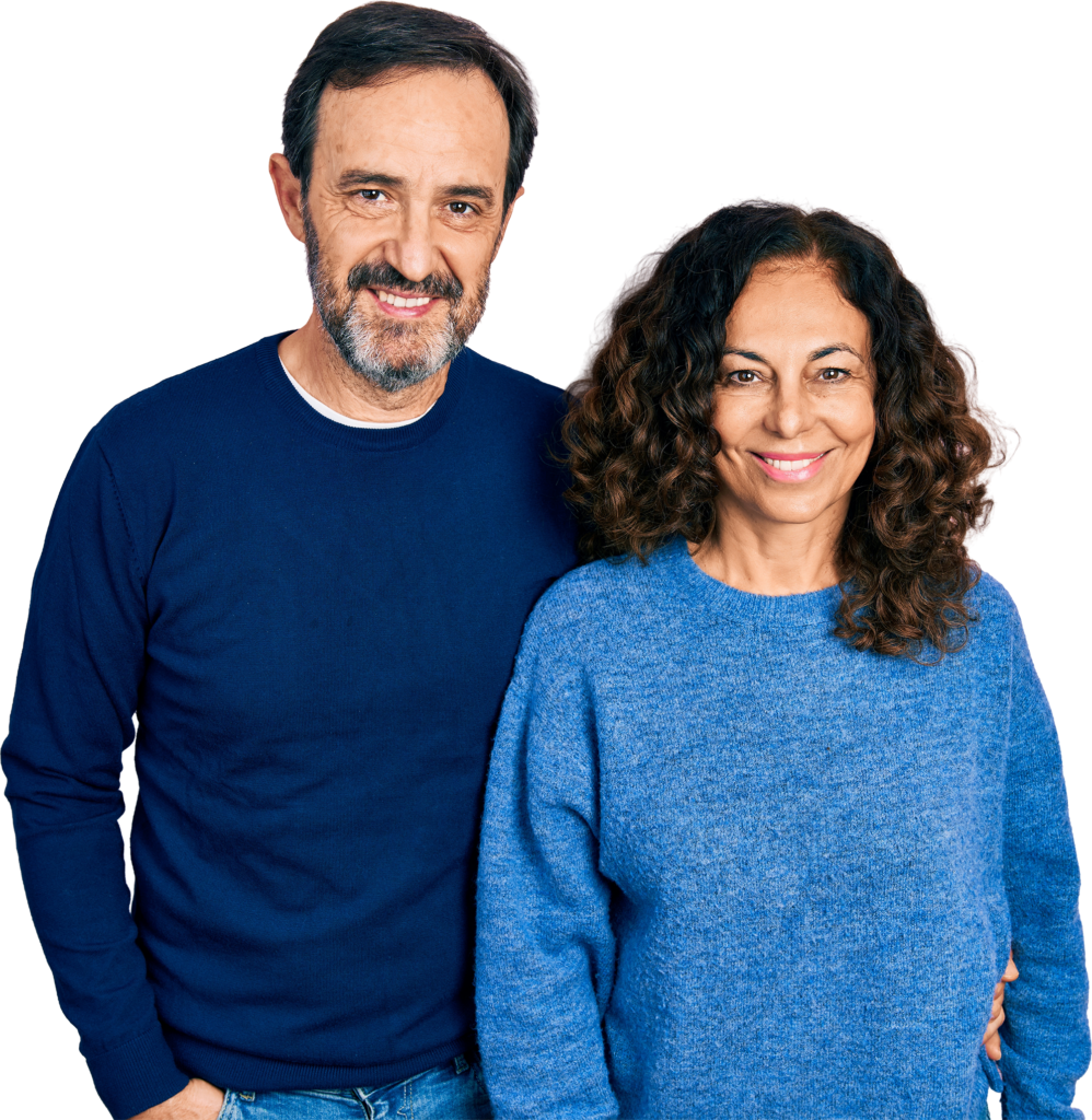 Smiling couple representing prospective SalonPLEX Suites franchise owners